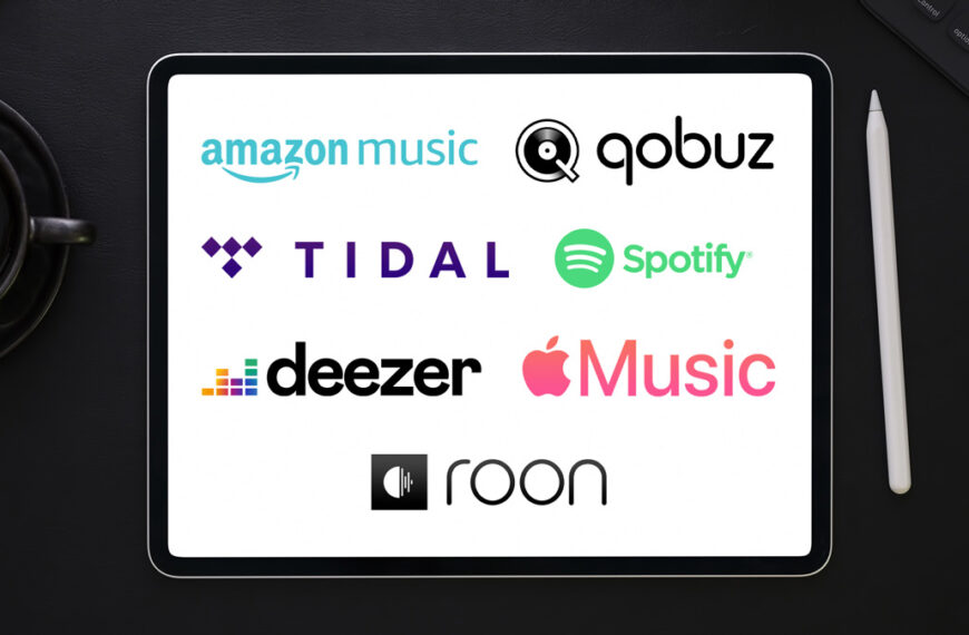 Streaming services listed on an iPad